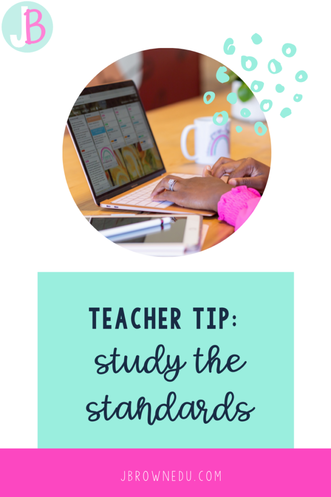 teacher tip for successful in person or online job teaching math with electronic devices and coffee mug in the background